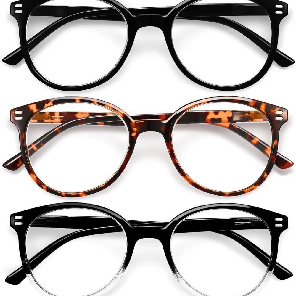 NWT GIBLOGO Stylish 3 Pack +4.0 Blue Light Filter Reading Glasses for Women/Men - Picture 6 of 6